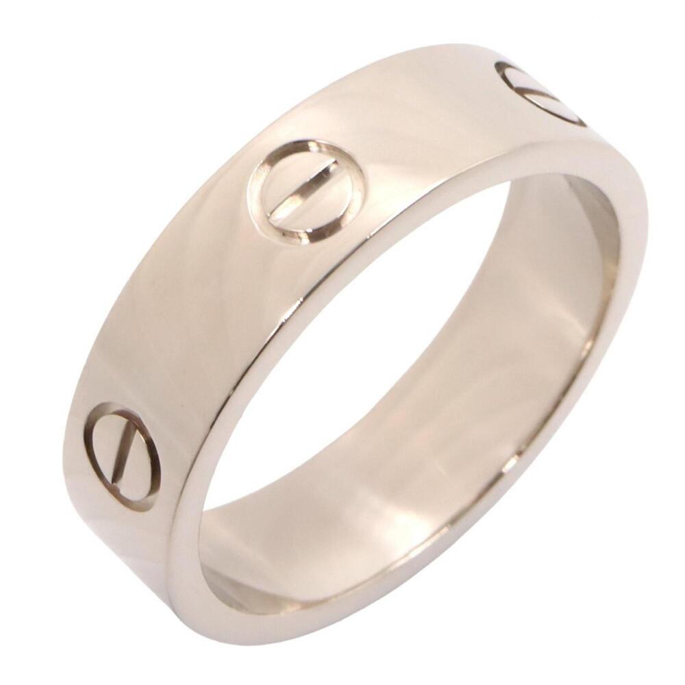 Cartier Love Ring, 18K White Gold (18KWG), Silver Tone, B4084700 (Men's/Women's)